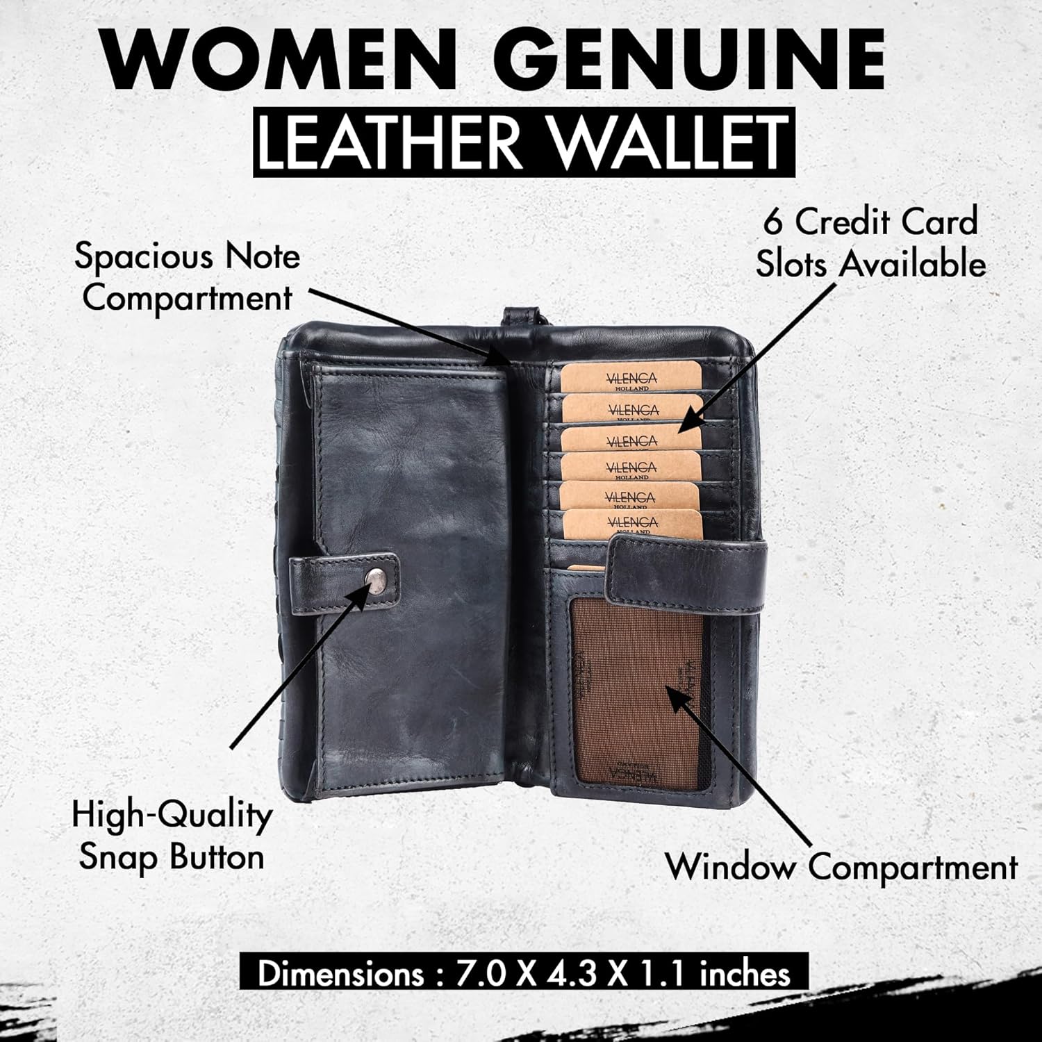 Leather Crossbody bag & Wallets for Women, Wallet for Ladies Zipper Coin Purse