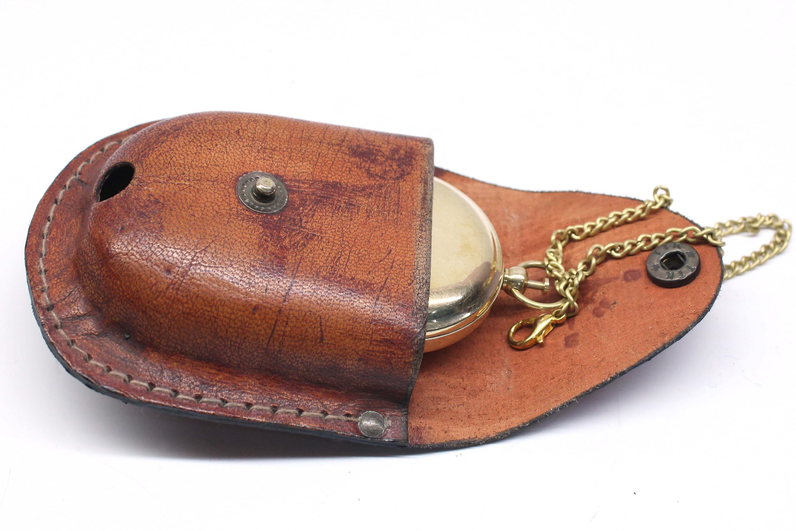 Franklin & Murphy Oxford 1868 Brass Push Button Pocket Watch, Wonderful Gift for Any Occasion.