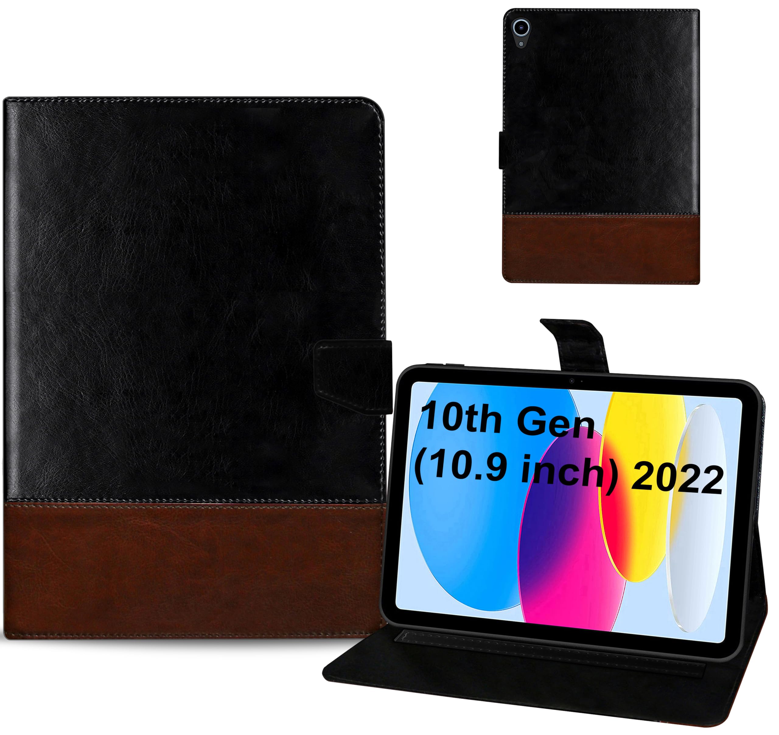 TGK Dual Color Leather Flip Stand Case Cover for Apple iPad 10th Generation 10.9 inch 2022 (Black, Brown) (B0BP1KKGKX) Amazon Price History, Amazon Price Tracker
