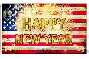 Happy New Year American Flag 3x5 Ft