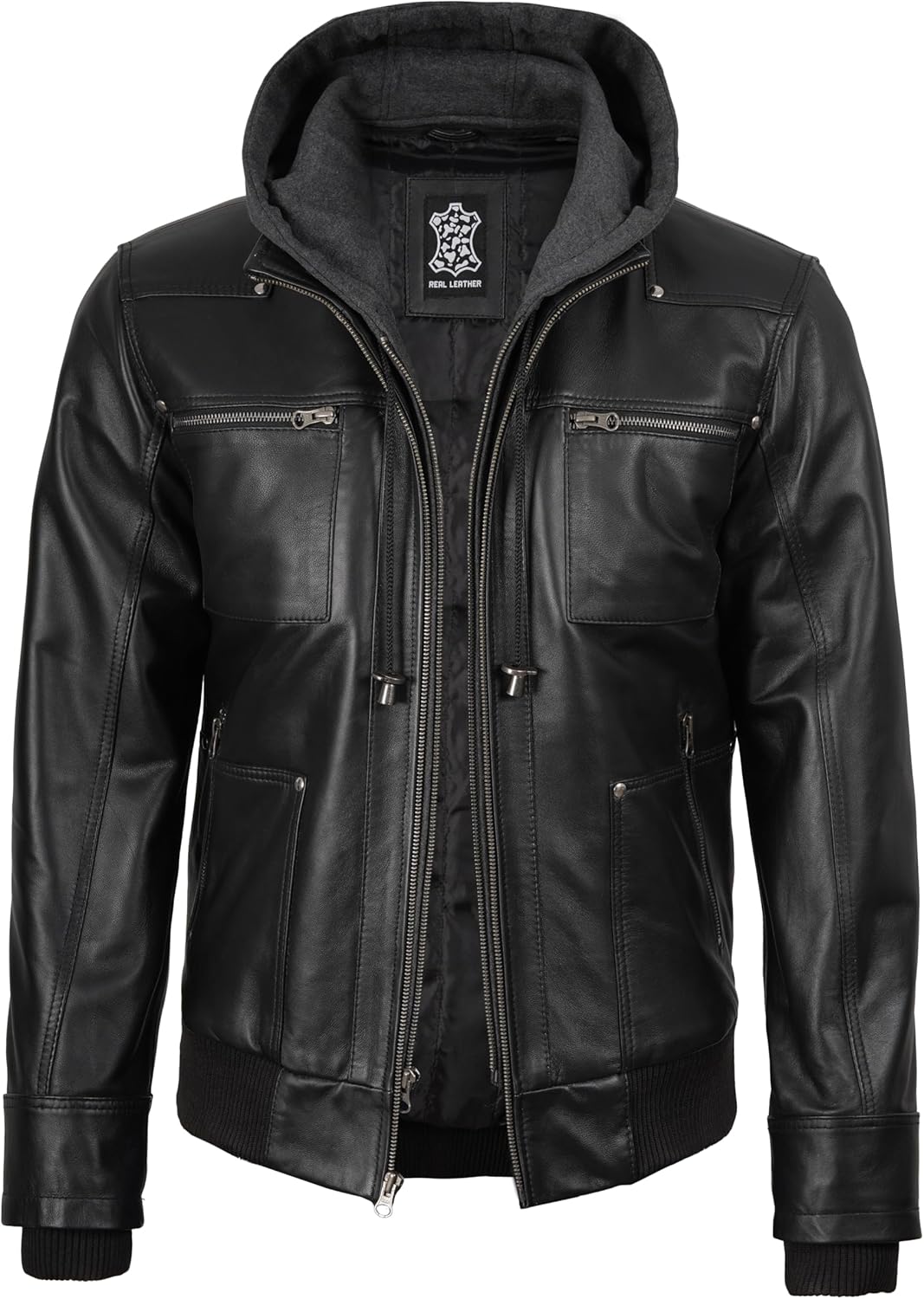 ジャケット・アウター archive hoodie leather jacket darkwear Techwear Gothic Leather Jacket – Techwear Canada