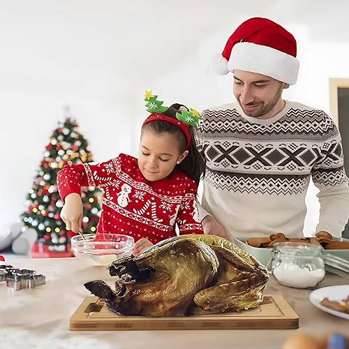 Miniatura 7 de Nightmare - Tabla de cortar de bambú grabada Jack and Sally Bandeja de madera para servir alimentos para cocina, carnicero con asas, ranura para