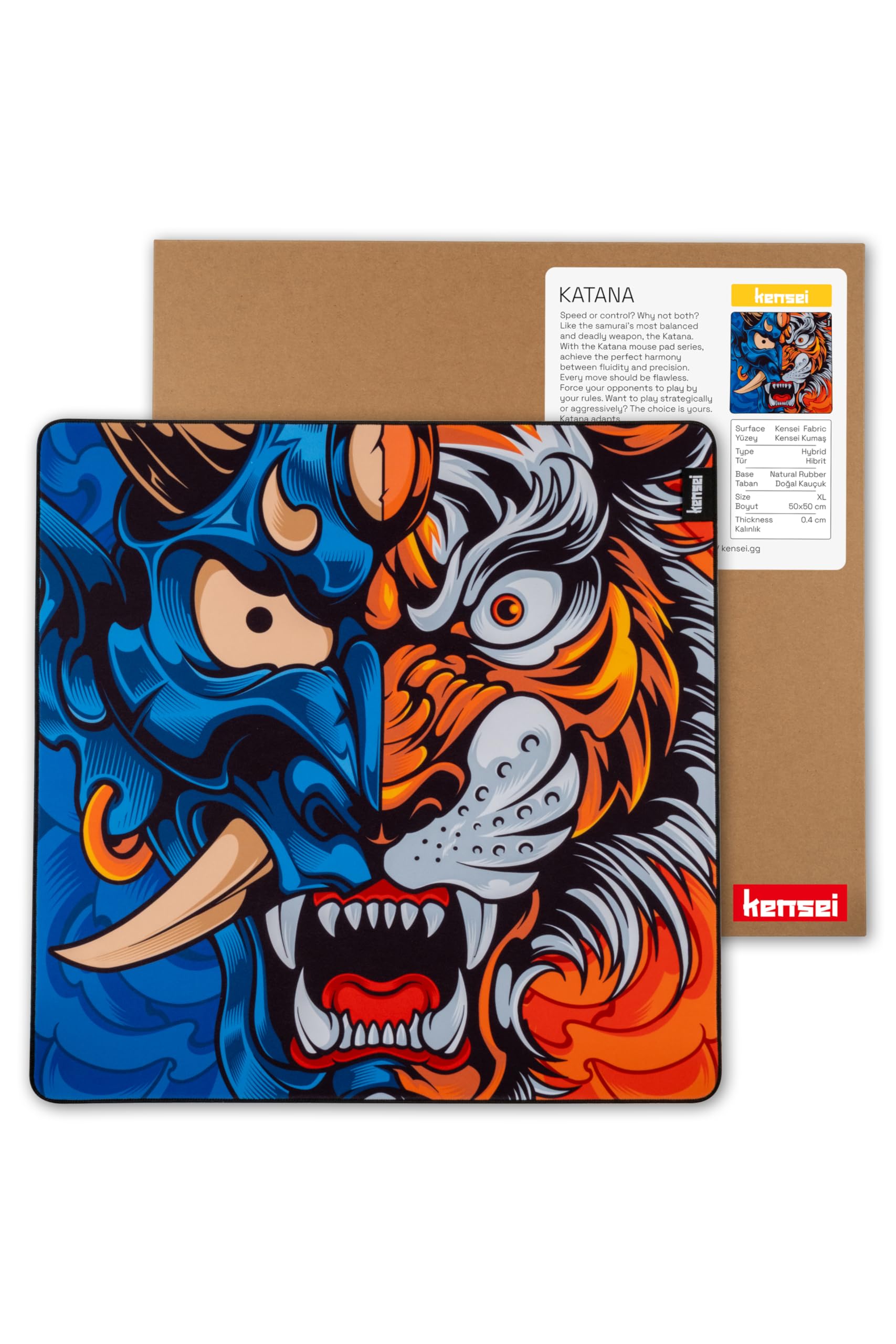 Kensei Katana 50x50 Cm 4 Mm Hybrid Gaming Oyuncu Mouse Pad XL