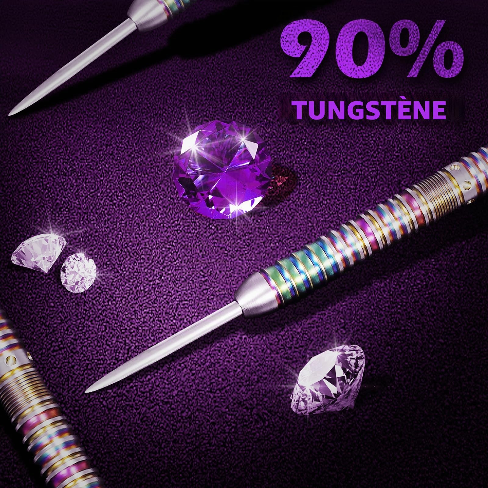 WIN.MAX Fléchettes Pointe Acier/Fléchettes Pointe Molle 90% Tungsten 18-26g