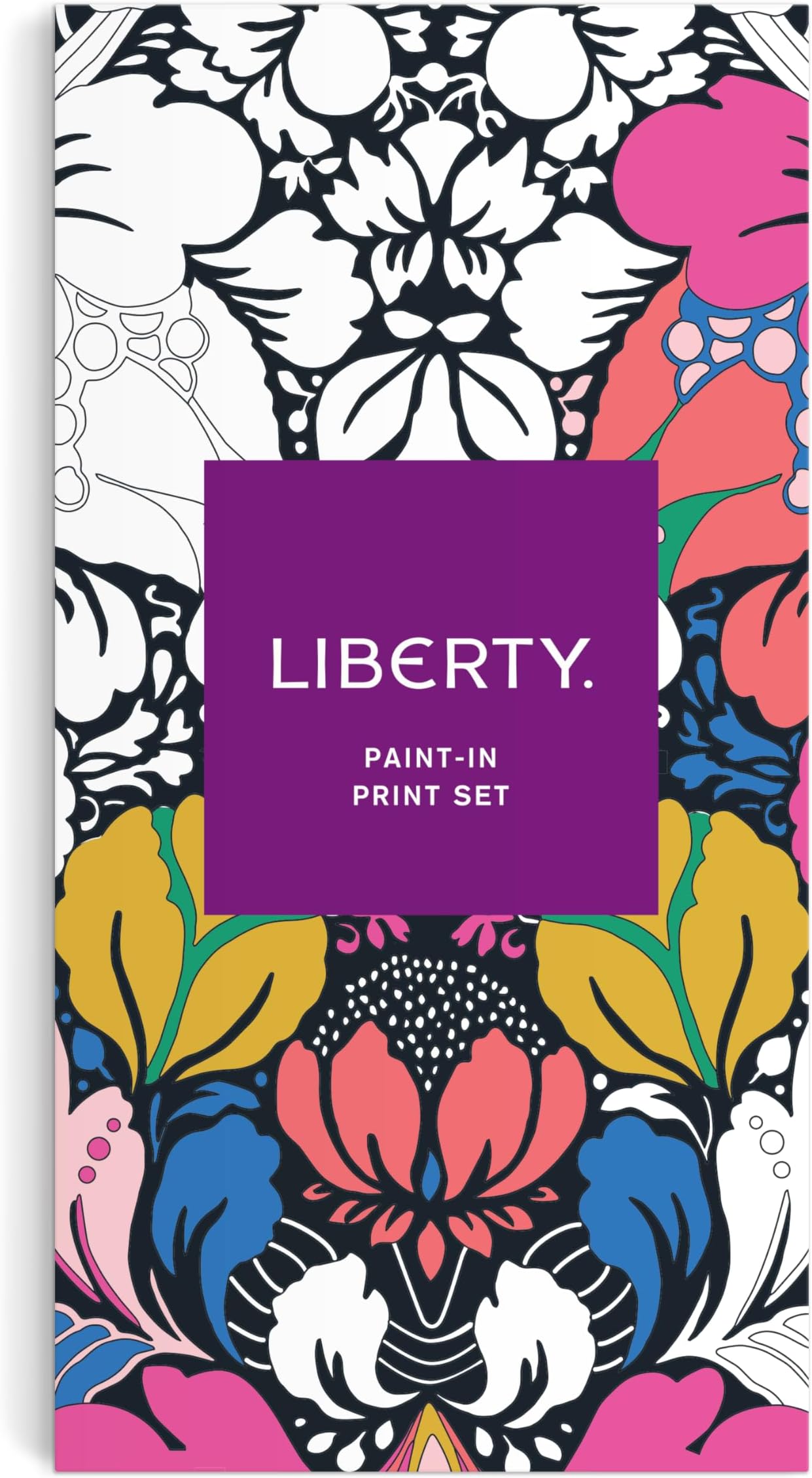 Galison Liberty – Paint in Notecard Set Featuring Beautiful Liberty Prints Includes 6 Paint Colors and Paint Brush