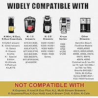 Vista 2 de K Cups reutilizables, filtros de café reutilizables de ajuste universal con malla de acero inoxidable de grado alimenticio, cápsulas de café