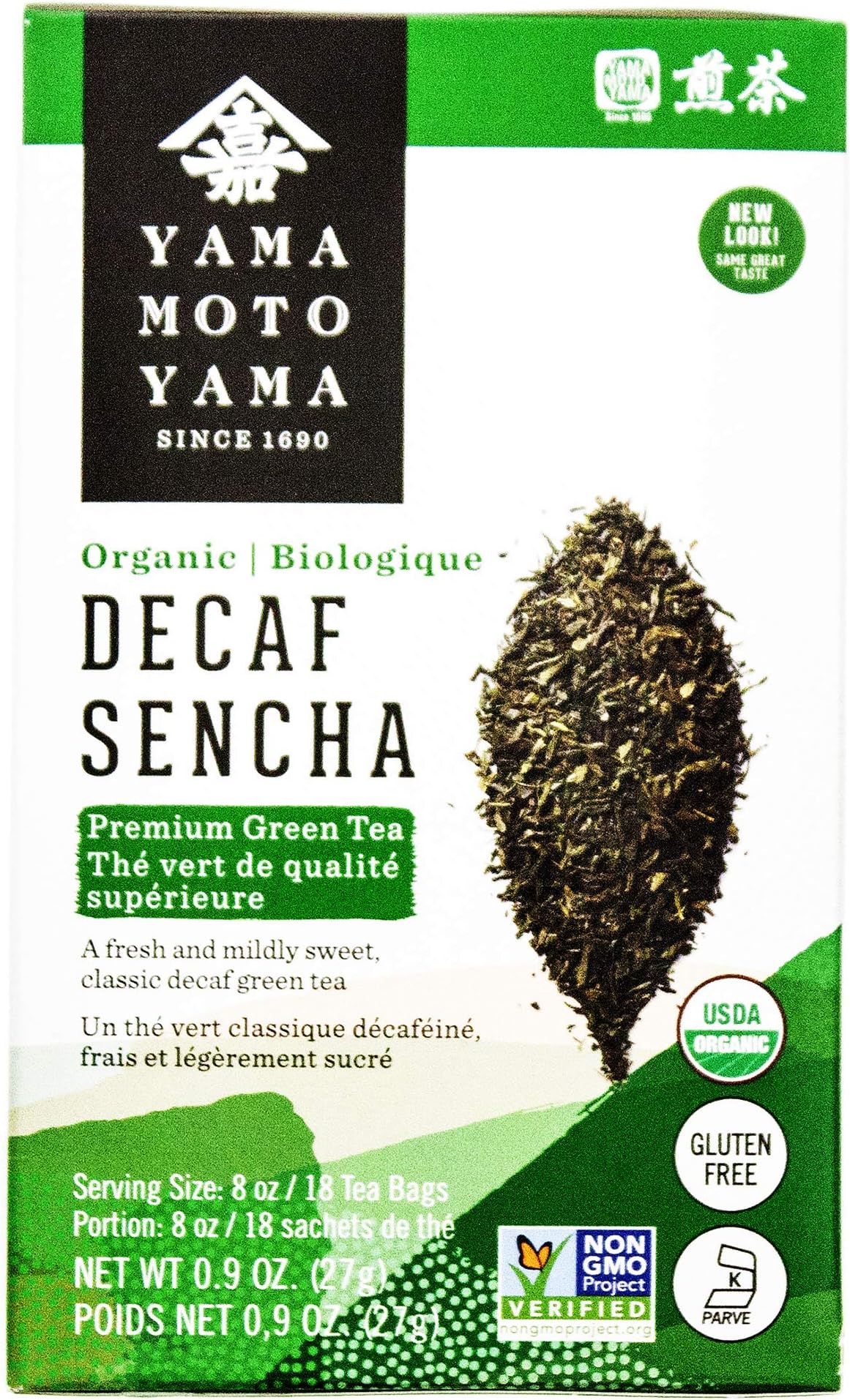 BESTCROF Yamamotoyama Organic Decaf Sencha Premium Green Tea, 8 Oz
