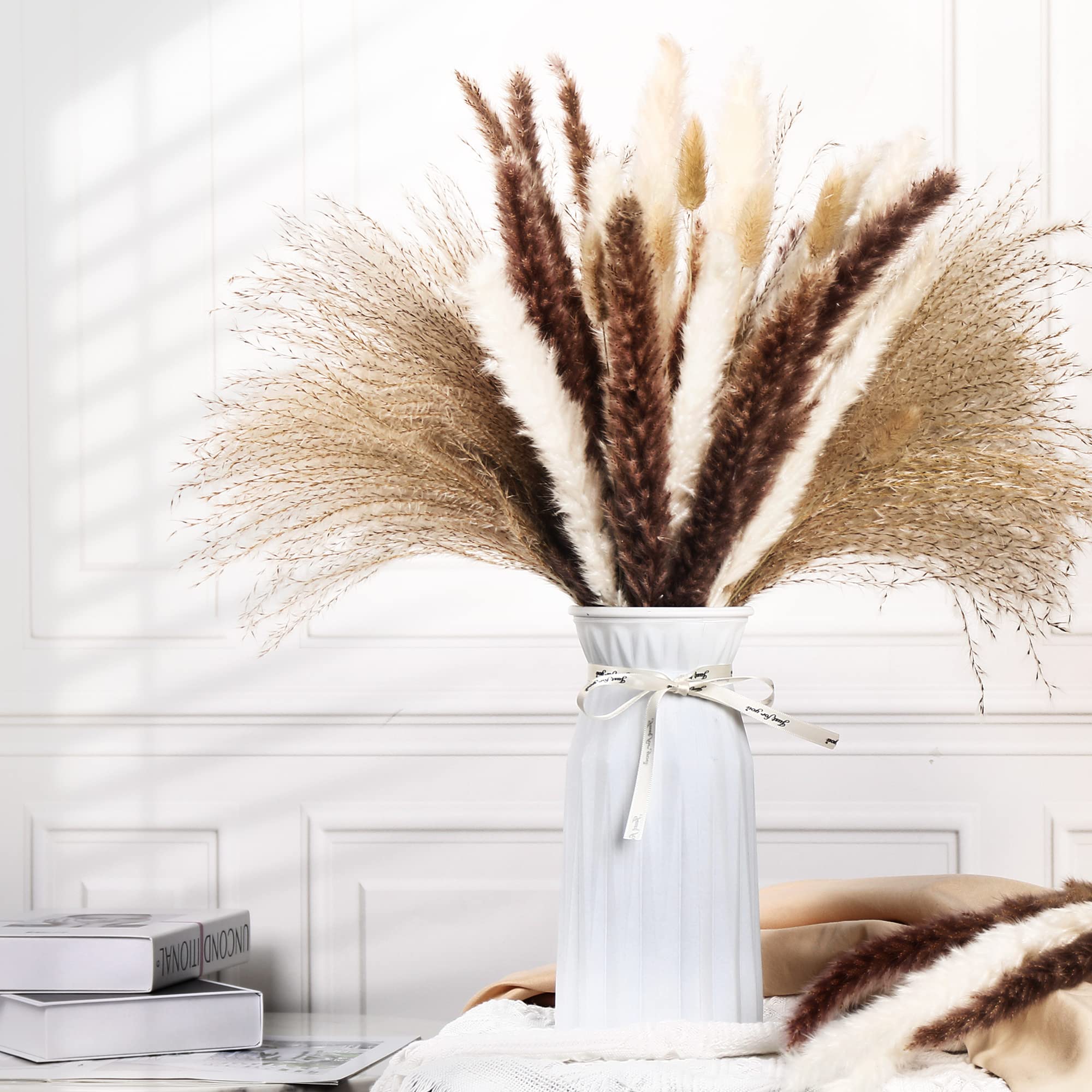 Buy 60Pcs Natural Dried Pampas Grass, Pampas Grass Decor Pampas Grass
