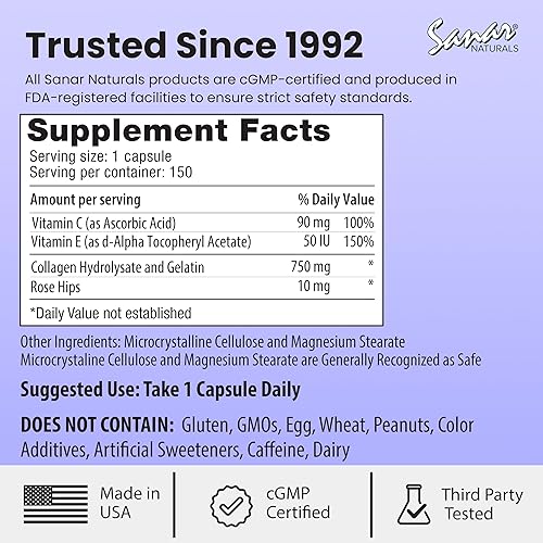 Miniatura 6 de Sanar Naturals Colágeno Arruga Fórmula 150caps