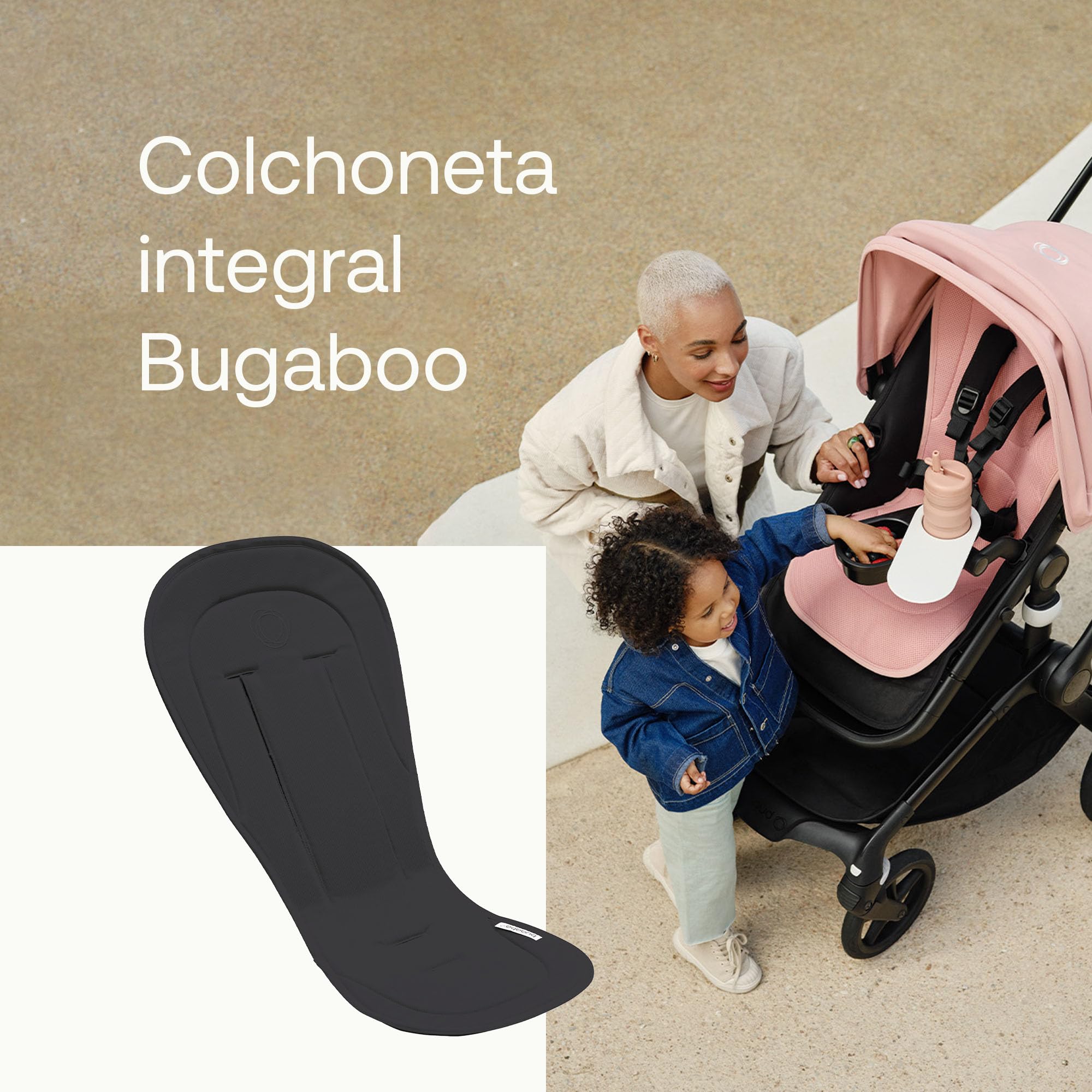 Bugaboo Colchoneta Doble Confort para carritos, Reversible