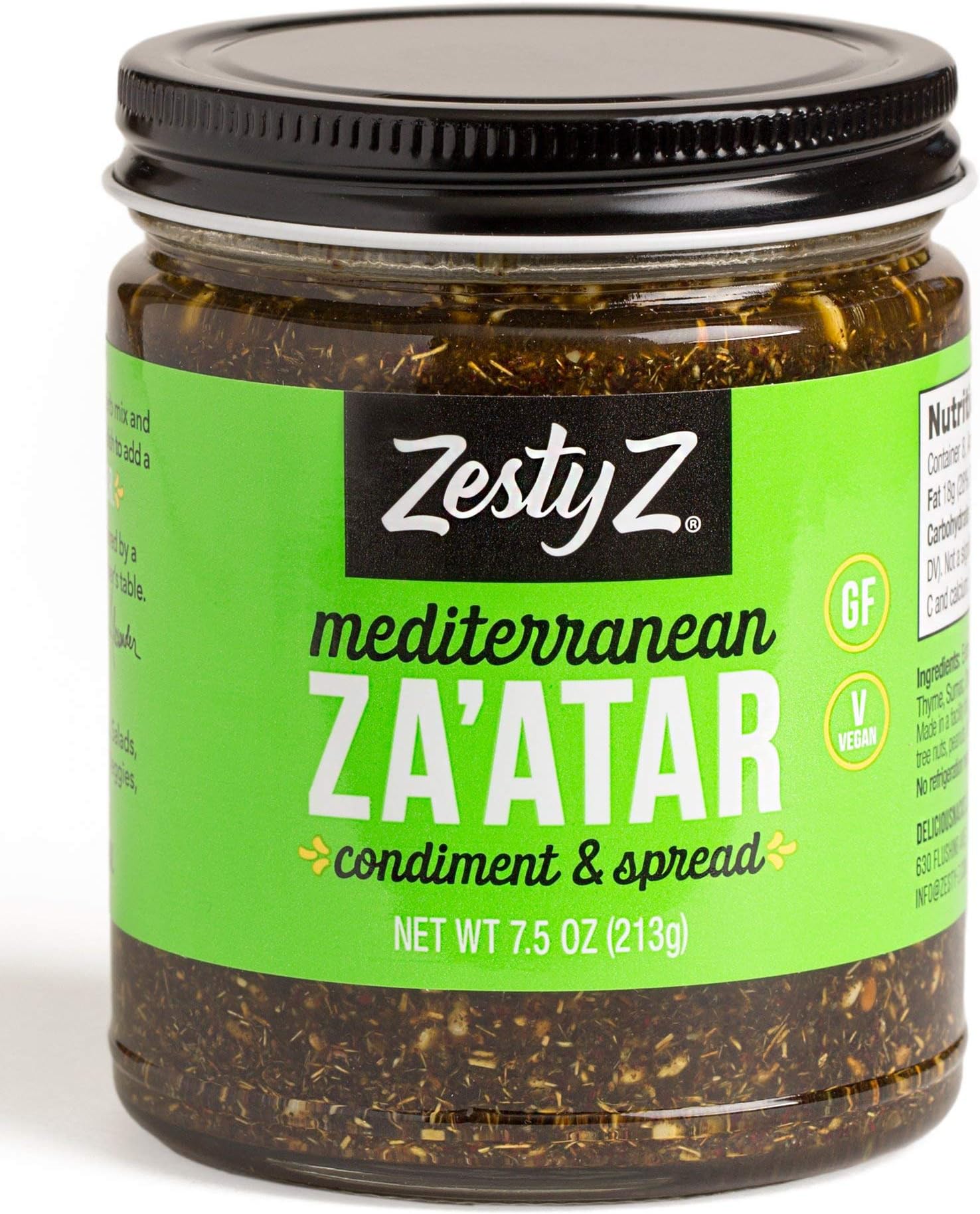 Savory Za’atar Seasoning – Olive Oil Condiment/Spread | Thyme & Herb Seasoning | Gluten Free, Vegan, Sugar Free | Zahtar Mediterranean Seasoning | Zatar Spice Blend | 7.5 oz each - 2 pack