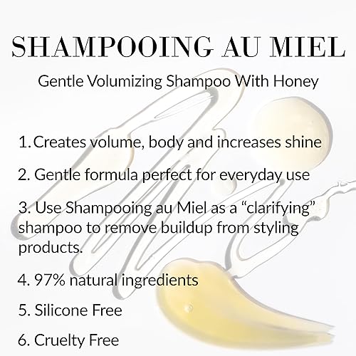 Miniatura 3 de Leonor Greyl Champú de miel voluminizante suave - Champú Au Miel 97% de ingredientes naturales, miel de lavanda, extractos de rosa francesa que