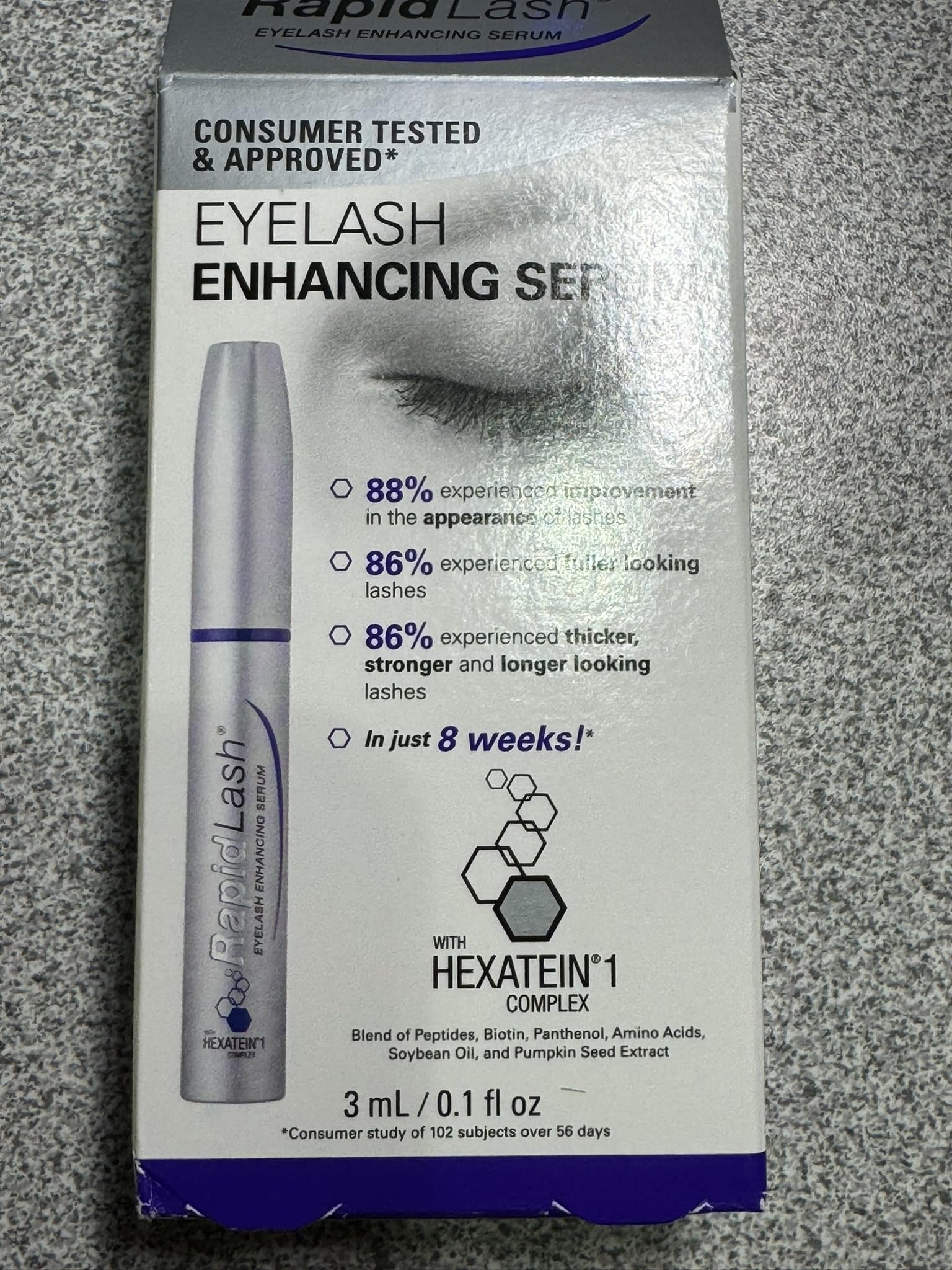 RapidLash® - Siero Potenziatore per Ciglia con Ingredienti Naturali, 3 ml. Intensificatore del look di ciglia lunghe, forti e dense in 4 settimane.