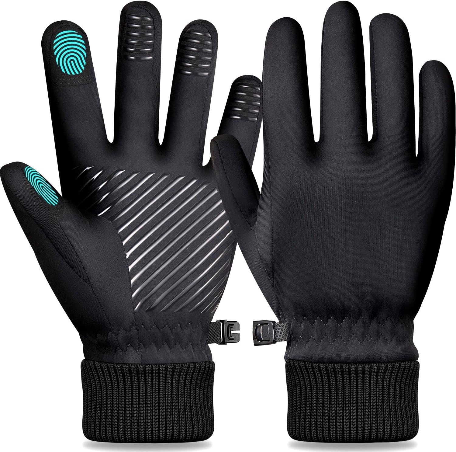 Waterproof Winter Gloves for Women and Men: Thermal Gloves with Touchscreen Fingers for Running in Cold Weather