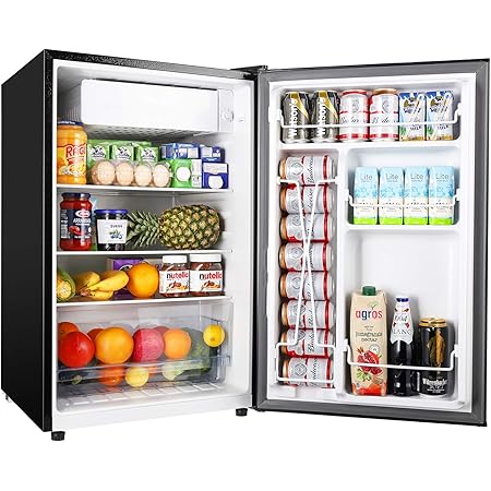 TECCPO Mini Fridge TAMF33, 4.5 Cu.Ft Mini Fridge with Freezer, Energy Star, Auto Defrost, Super Quiet, Small Refrigerator for Dorm, Bedroom