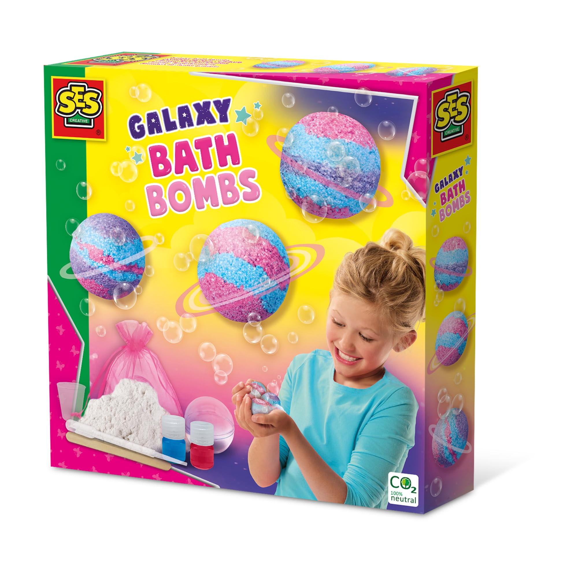 SES Creative Galaxy Bath Bombs Craft Kit for Kids