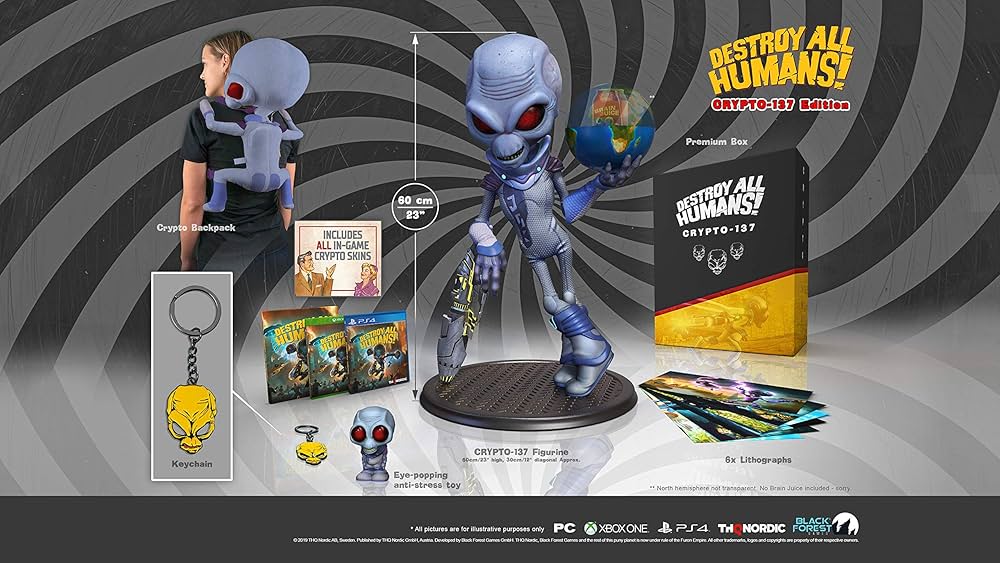 Destroy All Humans! 2 Crypto 特大フィギュア Destroy All Humans! Crypto-137 Figurine | 9120080079213