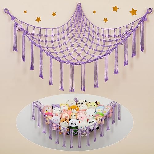 Hamaca de animales de peluche, organizador de almacenamiento de juguetes de Unicorn Castle para almacenamiento de animales de peluche, decoración