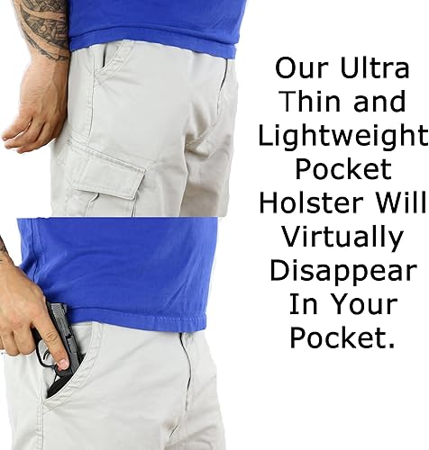 Miniatura 2 de ComfortTac – Cartuchera de bolsillo, ultra fina para sujeción cómoda, apta para pistolas y revólveres de Glock Ruger Taurus Smith y Wesson Kimber