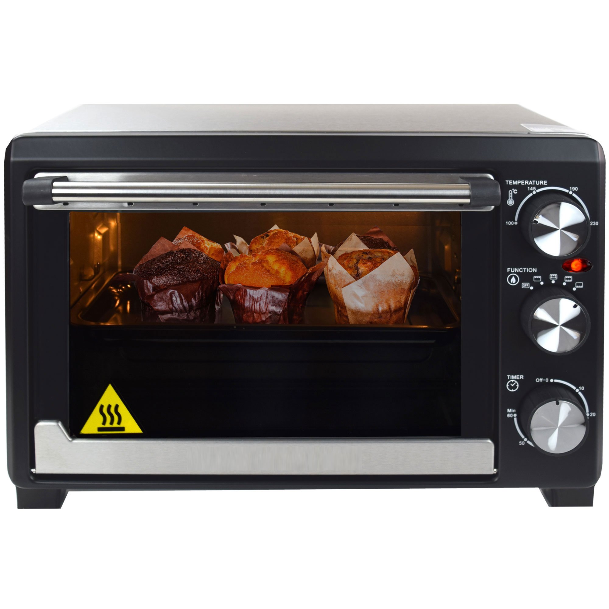 Syntrox Germany 18 Liter Mini Stand Backofen mit Umluft und Drehspieß Miniofen Minibackofen Pizzaofen