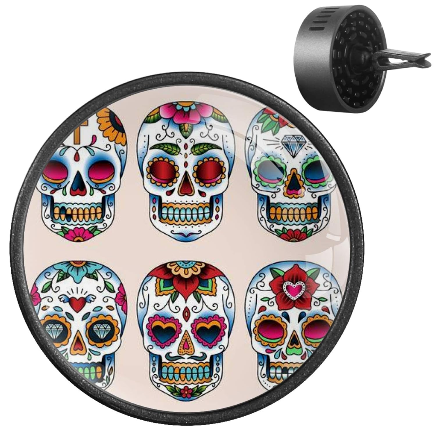 Mexican Tattoo Art Skulls Aromatherapy Car Air Freshener