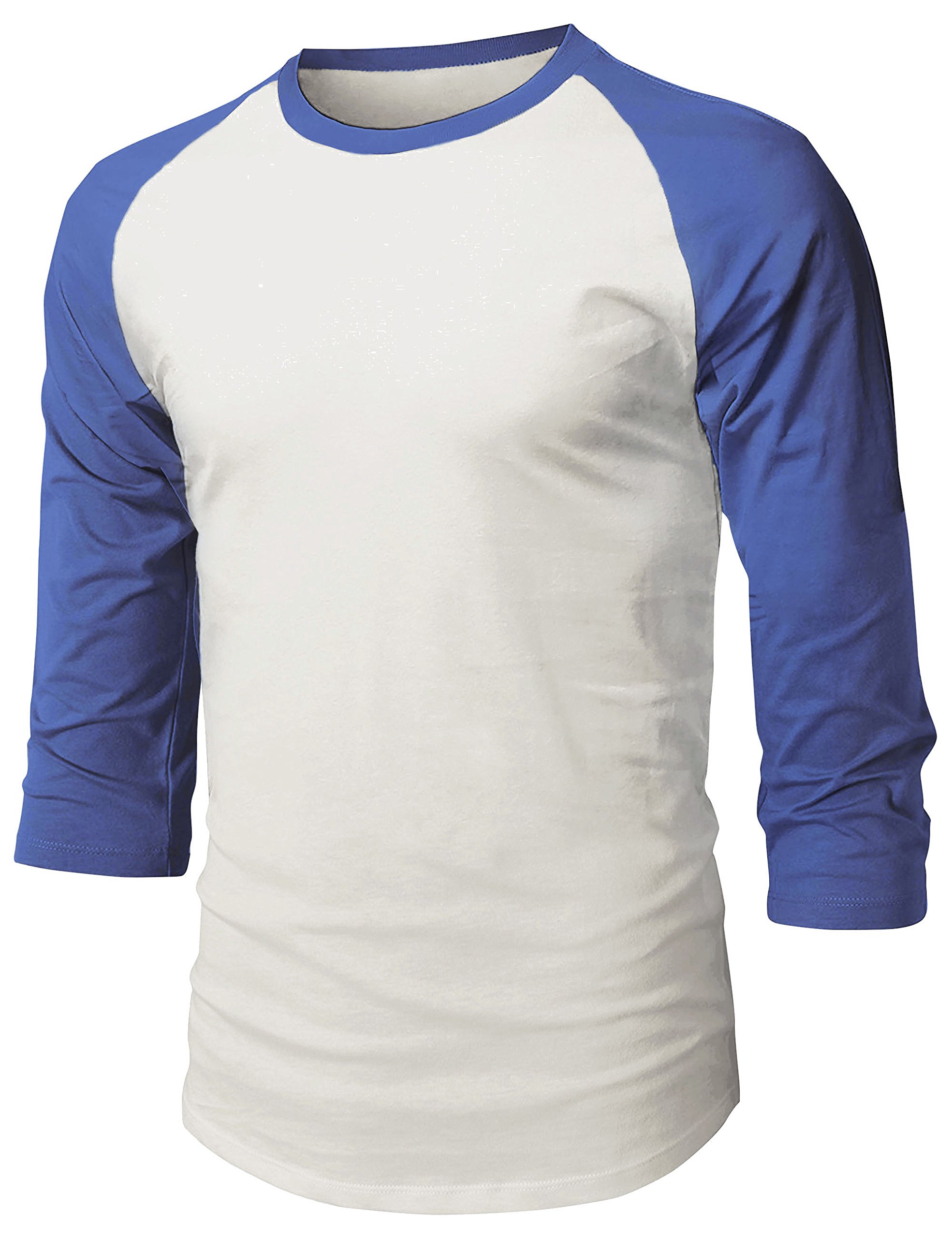 Hat and BeyondMens Vintage Baseball Raglan 3/4 Sleeve Plain Casual Tee Basic Active T Shirts