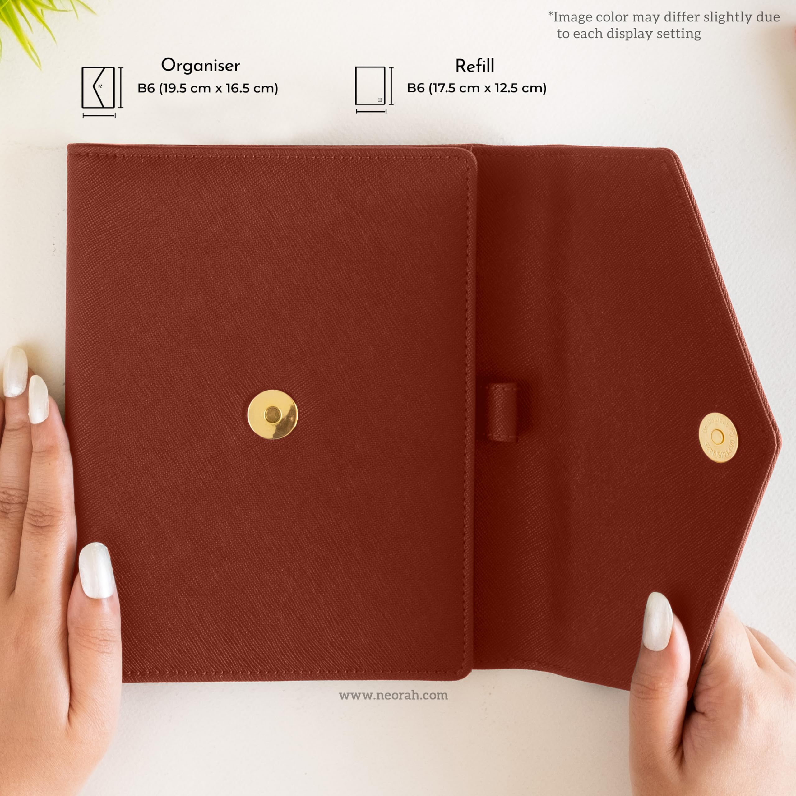 NEORAH Umschlag-Organizer, Braun, B6 ENVELOPE +JOURNAL, Modern