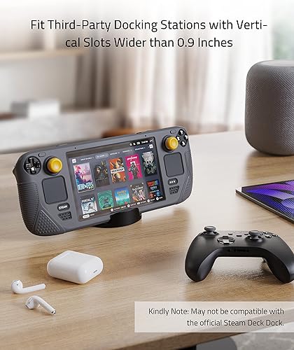 Miniatura 7 de 4 fundas protectoras Syntech compatibles con Steam Deck, funda de silicona con agarres antideslizantes para el pulgar