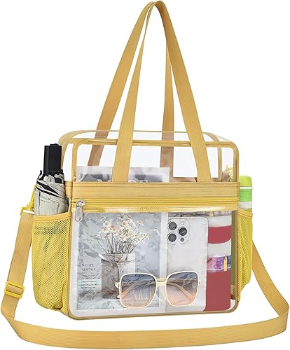 Vista 160 de Oraben Bolsa transparente transparente aprobada para estadios de 12 x 6 x 12 pulgadas, bolsa de estadio para trabajo, juegos deportivos, gimnasio
