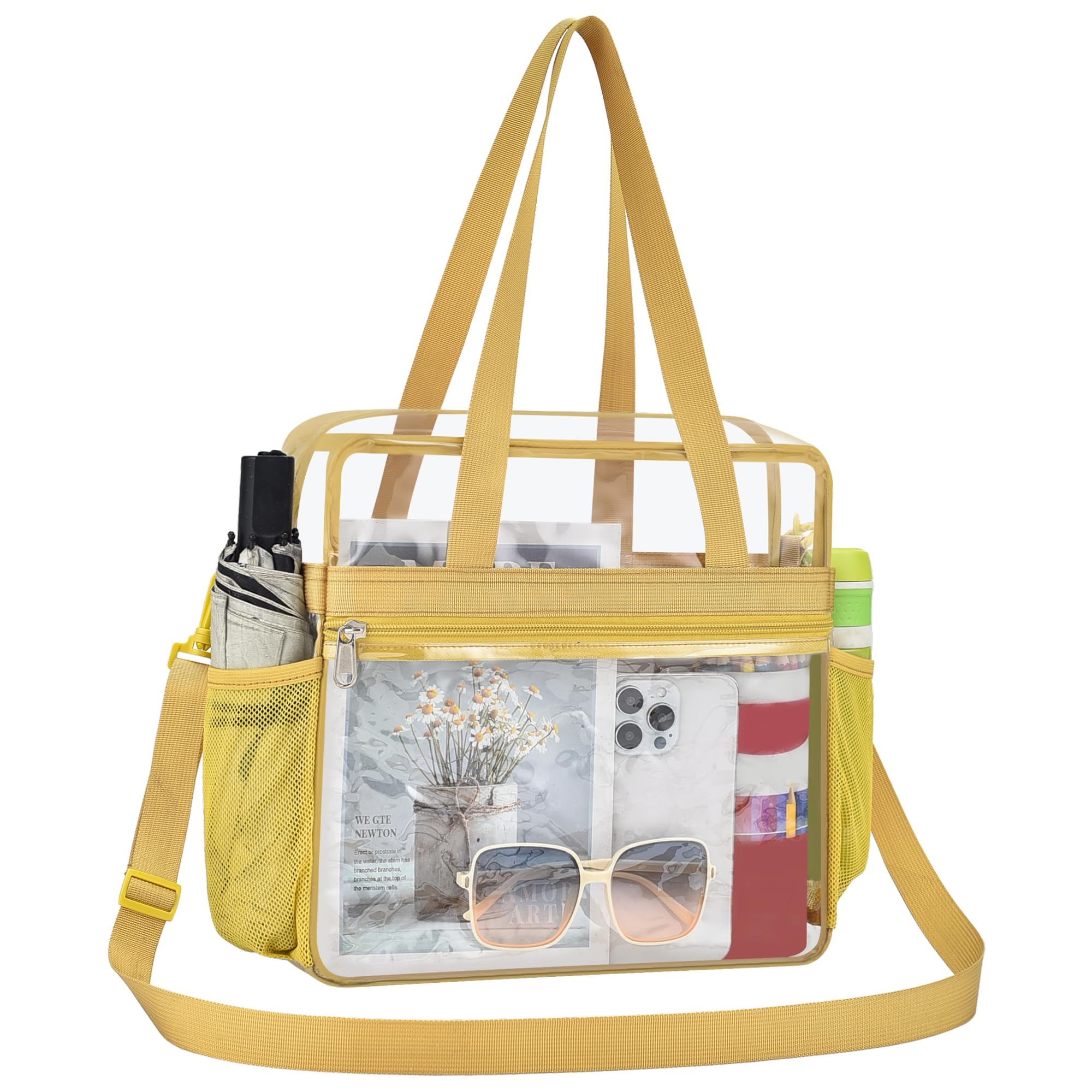 Oraben Clear Tote Bag Clear Bag Stadium Approved 12x6x12 Stadium Bag for Work, Sports Games,Gym