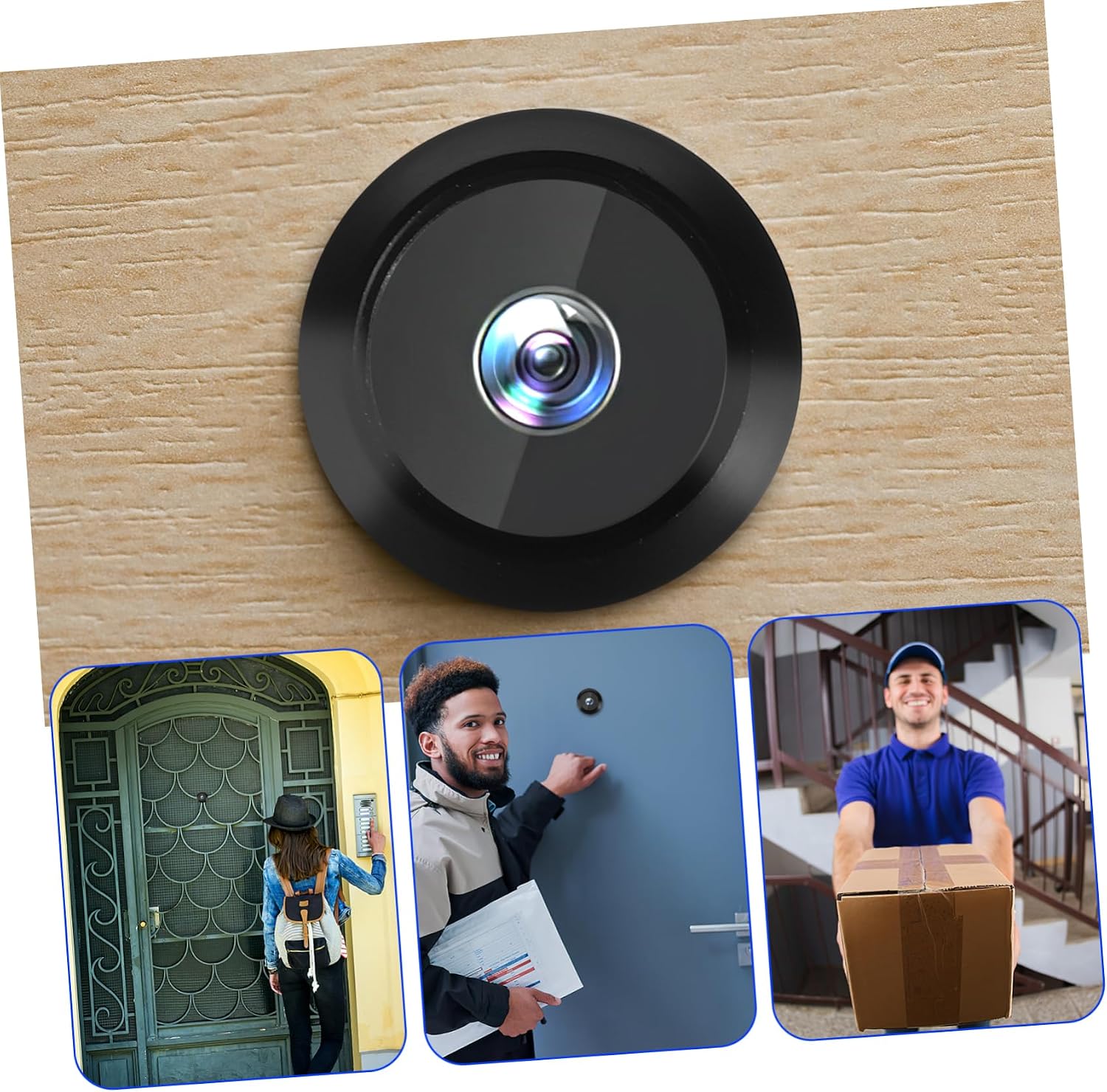 Vaguelly Wide Angle Door Peephole Viewer Lens with Rear Cover for Enhanced Privacy for Homes Offices Apartments and Hotels Durable and Versatile