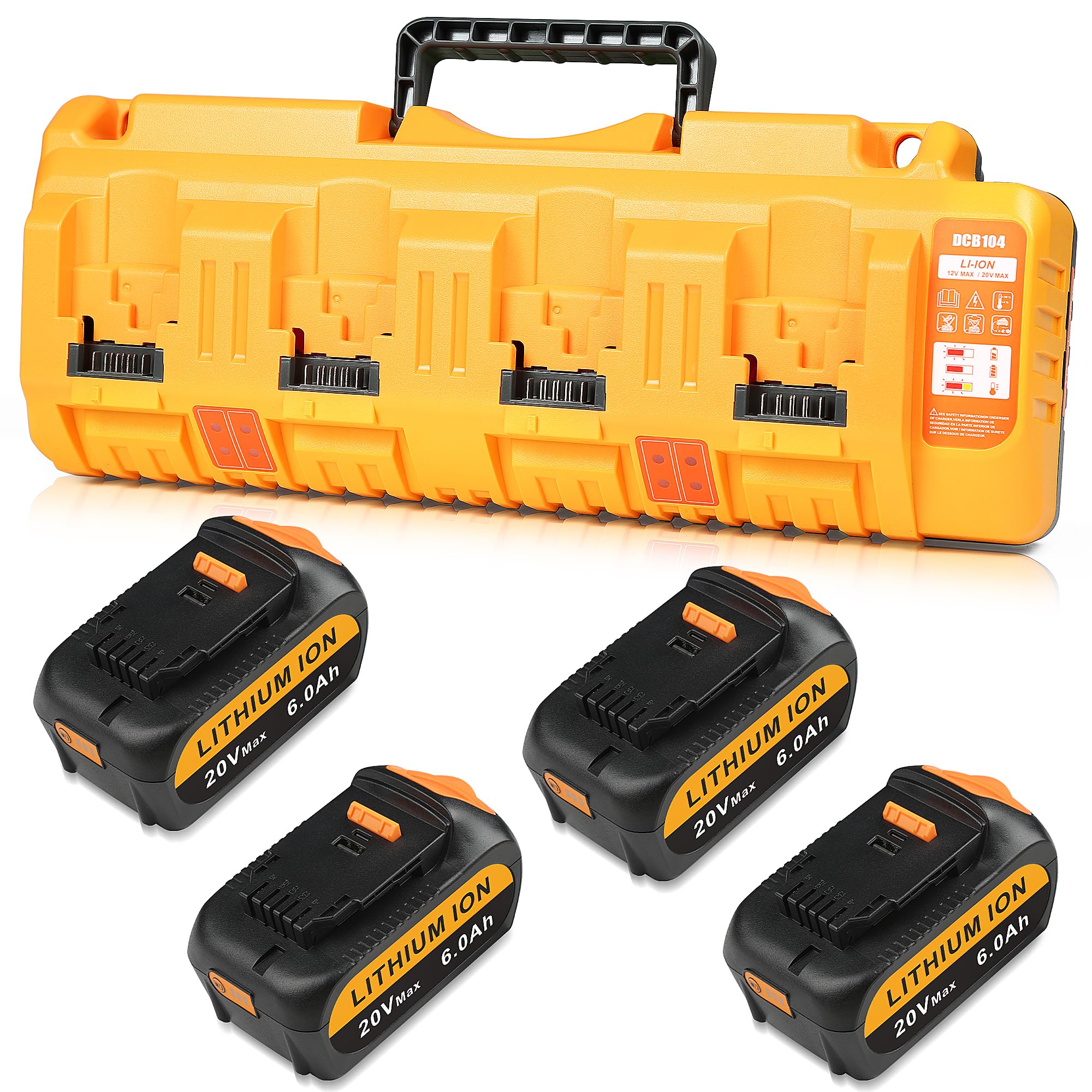 Pack For DeWalt 20V 20 Volt Max XR 8.0AH Lithium Ion Battery DCB206-2 DCB205-2 e Pack For DeWalt 20V 20 Volt Max XR 8.0AH Lithium Ion Battery DCB206-2 DCB205-2 e