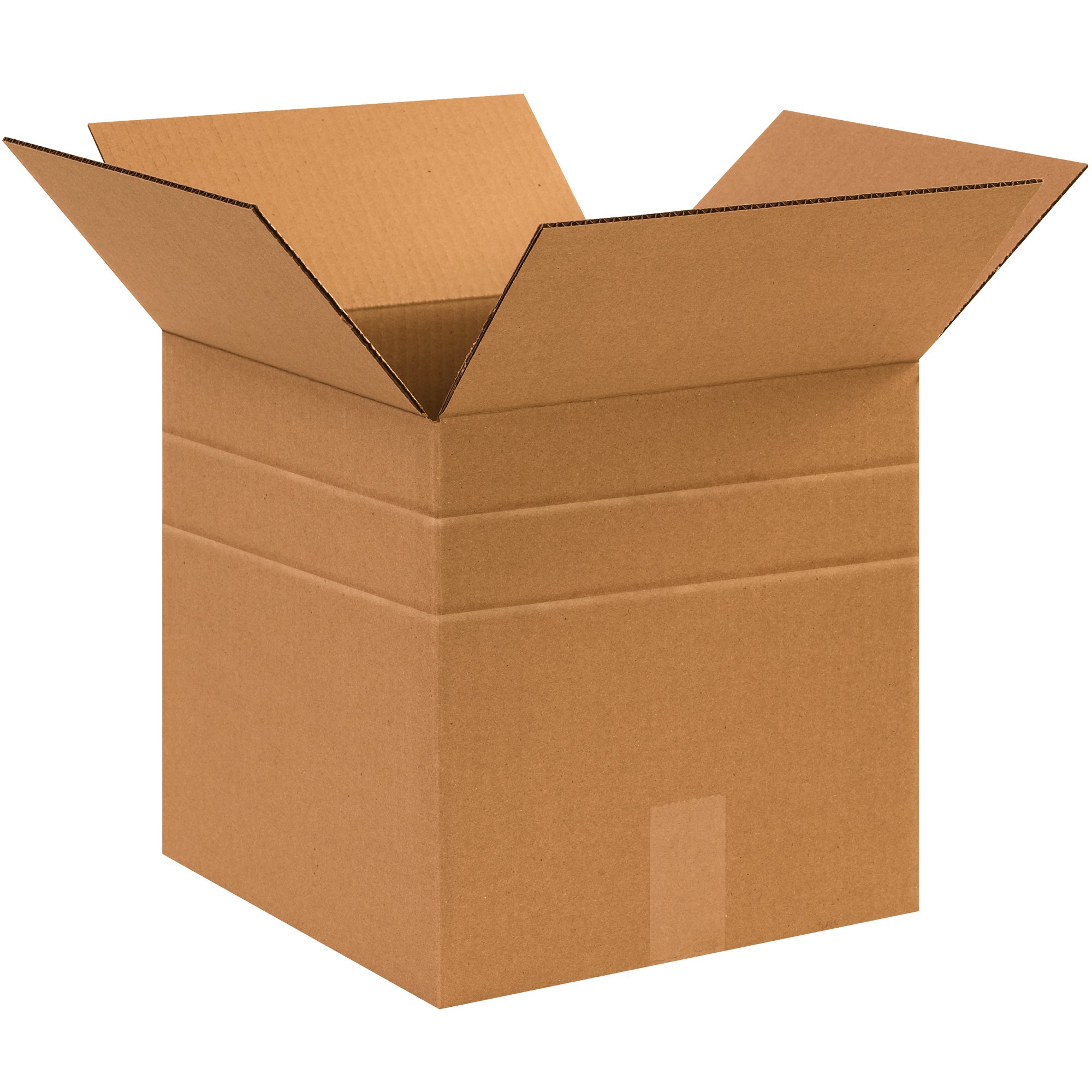Partners Brand PMD121212 Multi-Depth Corrugated Boxes, 12"L x 12"W x 12"H, Kraft (Pack of 25)