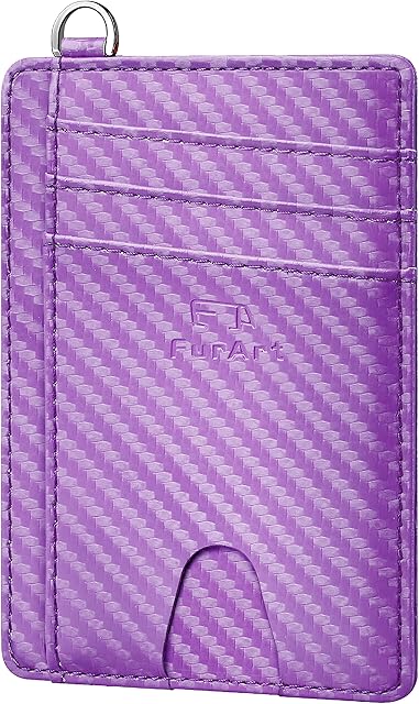 FurArt Smukłe, Minimalistyczne Etui na Karty Kredytowe, Portfel Z blokadą RFID, 7 Przegródek, dla Mężczyzn i Kobiet