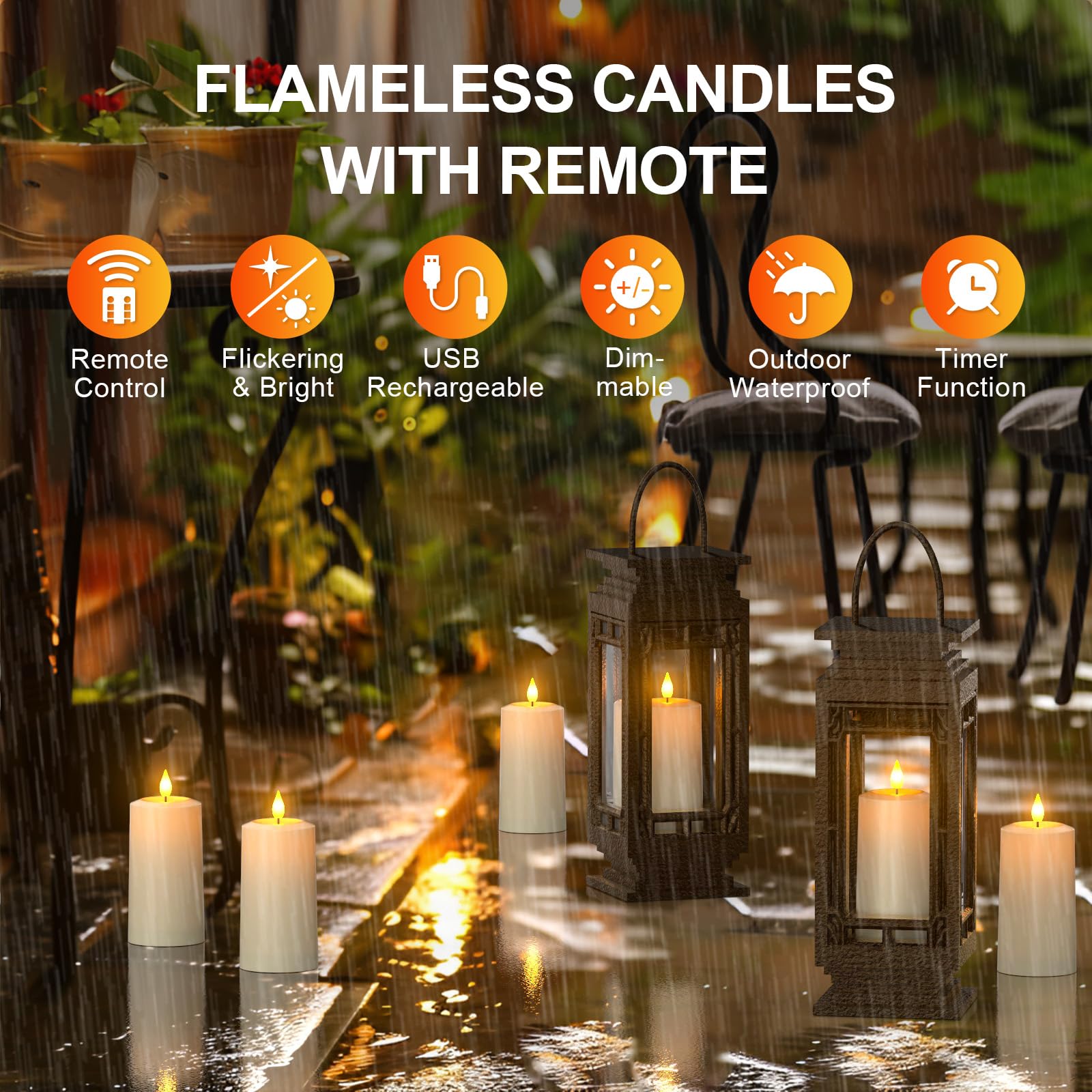 SoulBay SoulBay Led-kaarsen, oplaadbaar, 8/13/15 cm, waterdicht, stompkaarsen, elektrische kaarsen met flikkerende vlam voor buiten, tuin, balkon, kamer, woonkamer, decoratie, 3-delige set SoulBay SoulBay Led-kaarsen, oplaadbaar, 8/13/15 cm, waterdicht, stompkaarsen, elektrische kaarsen met flikkerende vlam voor buiten, tuin, balkon, kamer, woonkamer, decoratie, 3-delige set
