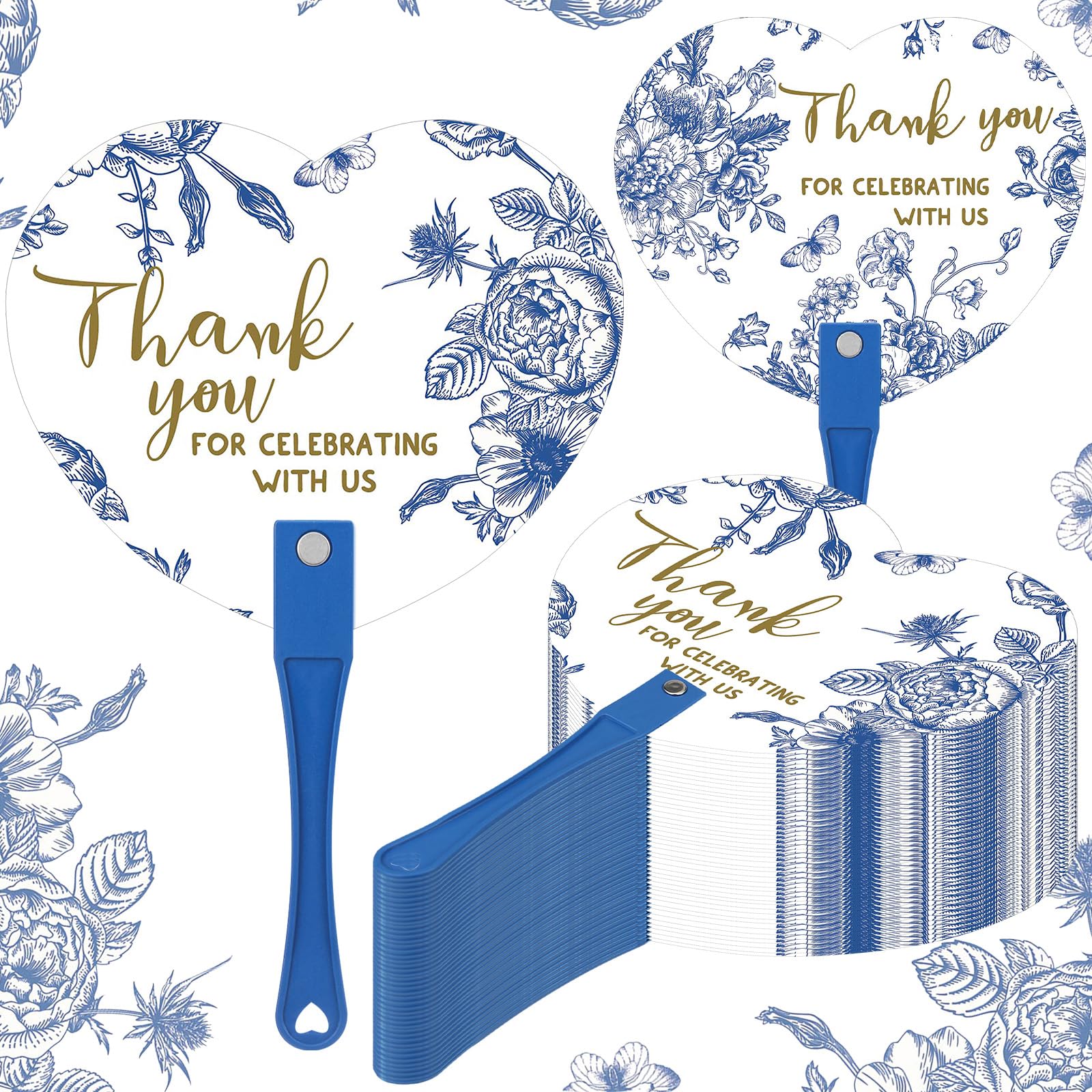 Amazon.com: Burbell 50 Pcs Wedding Hand Plastic Fans Something