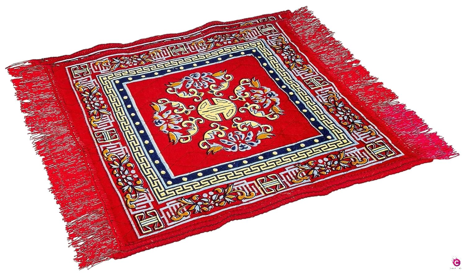 CASA-NEST Traditional Carpet/Quilted Pooja Mat, Asaan |Square Shape & Soft Velvet Material|Maditation Prayer Mat|Red Color Pooja Asan,Size 60 x 60 CM,Pack of 1 (Red) (B0CG4DXGMK) Amazon Price History, Amazon Price Tracker