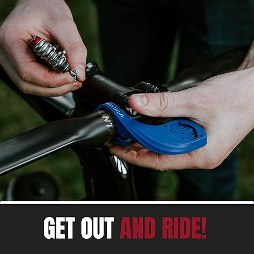 Miniatura 8 de KOM Cycling Garmin - Soporte para bicicleta con acabado de carbono desde el soporte de borde diseñado para Edge 540, Edge 840 y otros