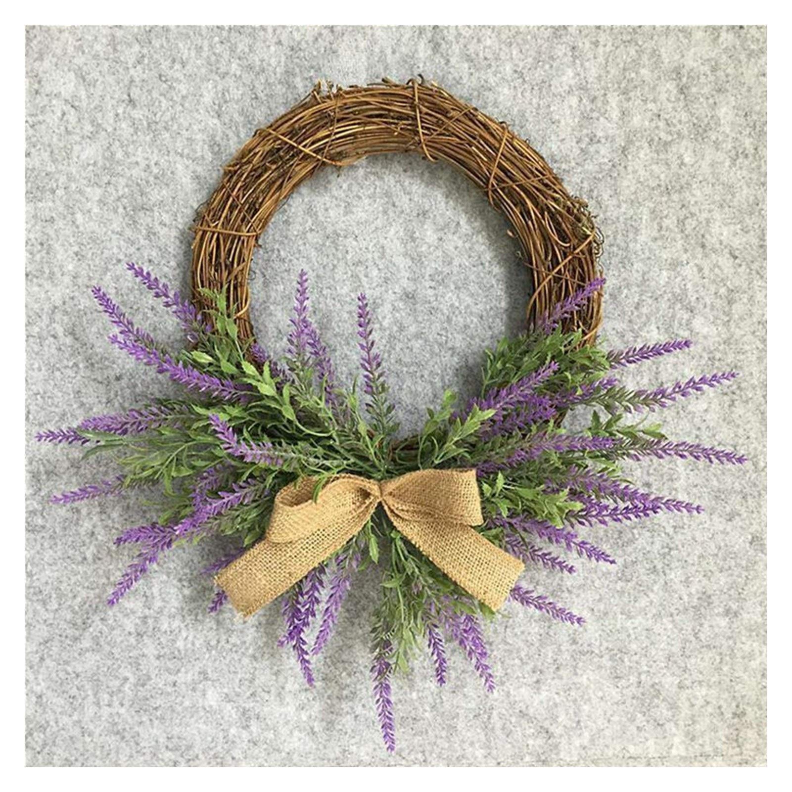 Weihnachtskranz Türgirlande Romantische Simulation Türwandverkleidung Beflockung Lavendel Kranz Ornamente Paar Weihnachten Hochzeitsdeko Girlande Hängende Blume (Farbe