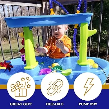 Free!TM Clear Blue Splash Water 4セット Step2 Summer Showers Splash Tower Water Table — Toycra