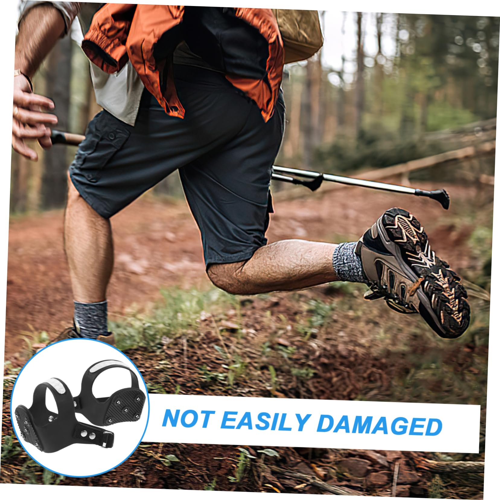 SHERCHPRY 1paia Cramponi Silicone Antiscivolo Punte Per Scarpe Per Escursioni e Arrampicata Su Riflettente Per Maggiore