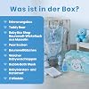 baby gift set newborn and christening gift idea cute keepsake box with teddy clothing bib bubble bath baby gifts for boys and girls blue