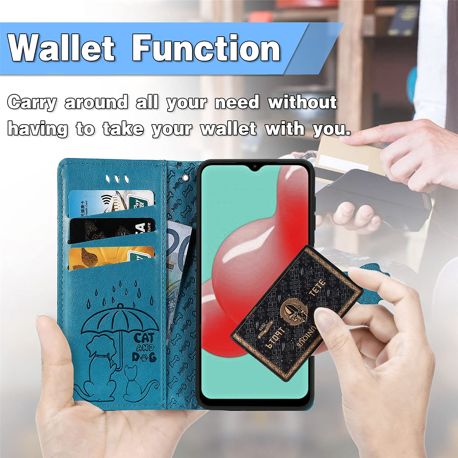 Cover per Xiaomi Redmi Note 10 4G Cover PU Pelle Custodia
