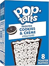Pop-Tarts Toaster Pastries, Breakfast Foods, Kids Snacks, Frosted Cookies and Creme, 13.5oz Box (8 Pop-Tarts)
