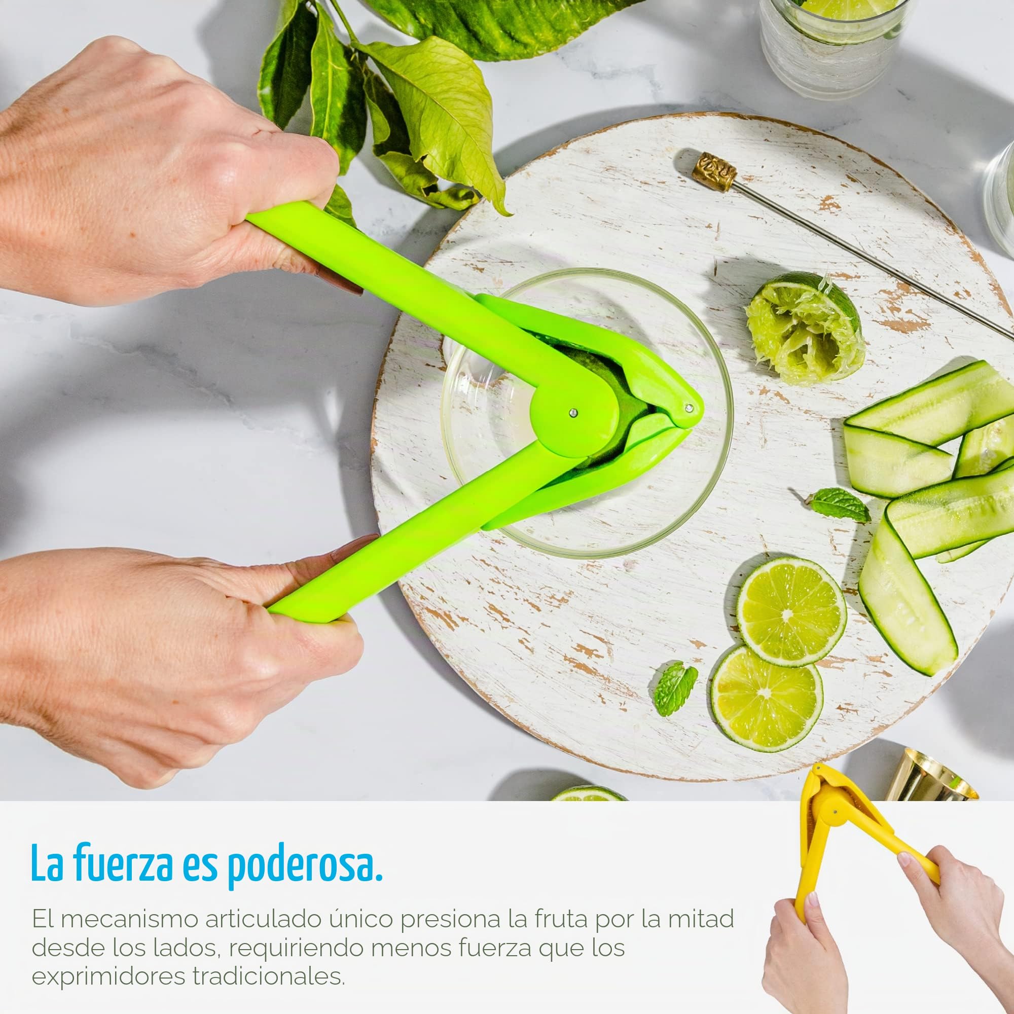 Dreamfarm Fluicer Exprimidor de Limón Manual Plegable 10 Pulgadas con Palanca Lateral