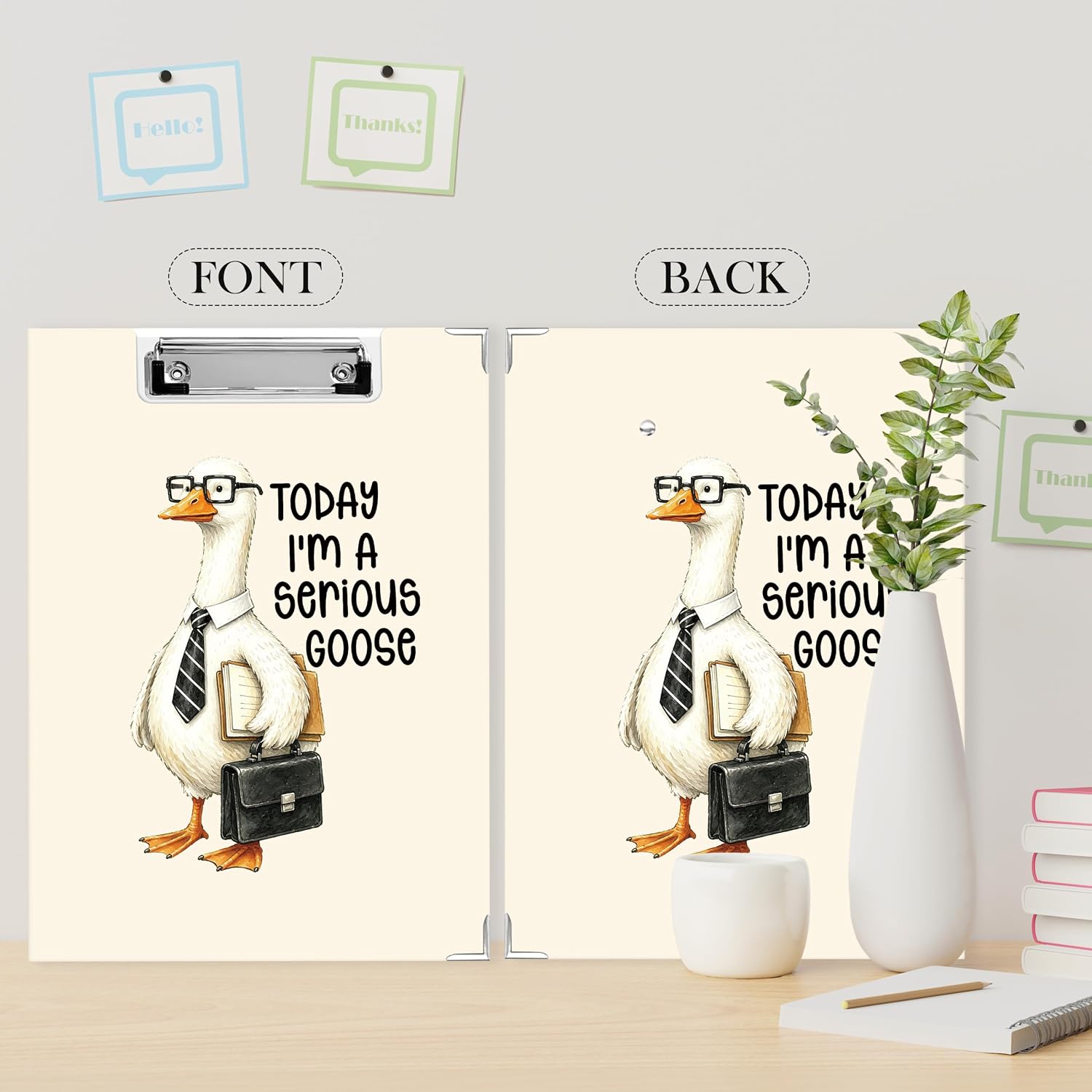 Funny Goose Clipboard with Storage for Office Desk 12.6x9.3in image 5