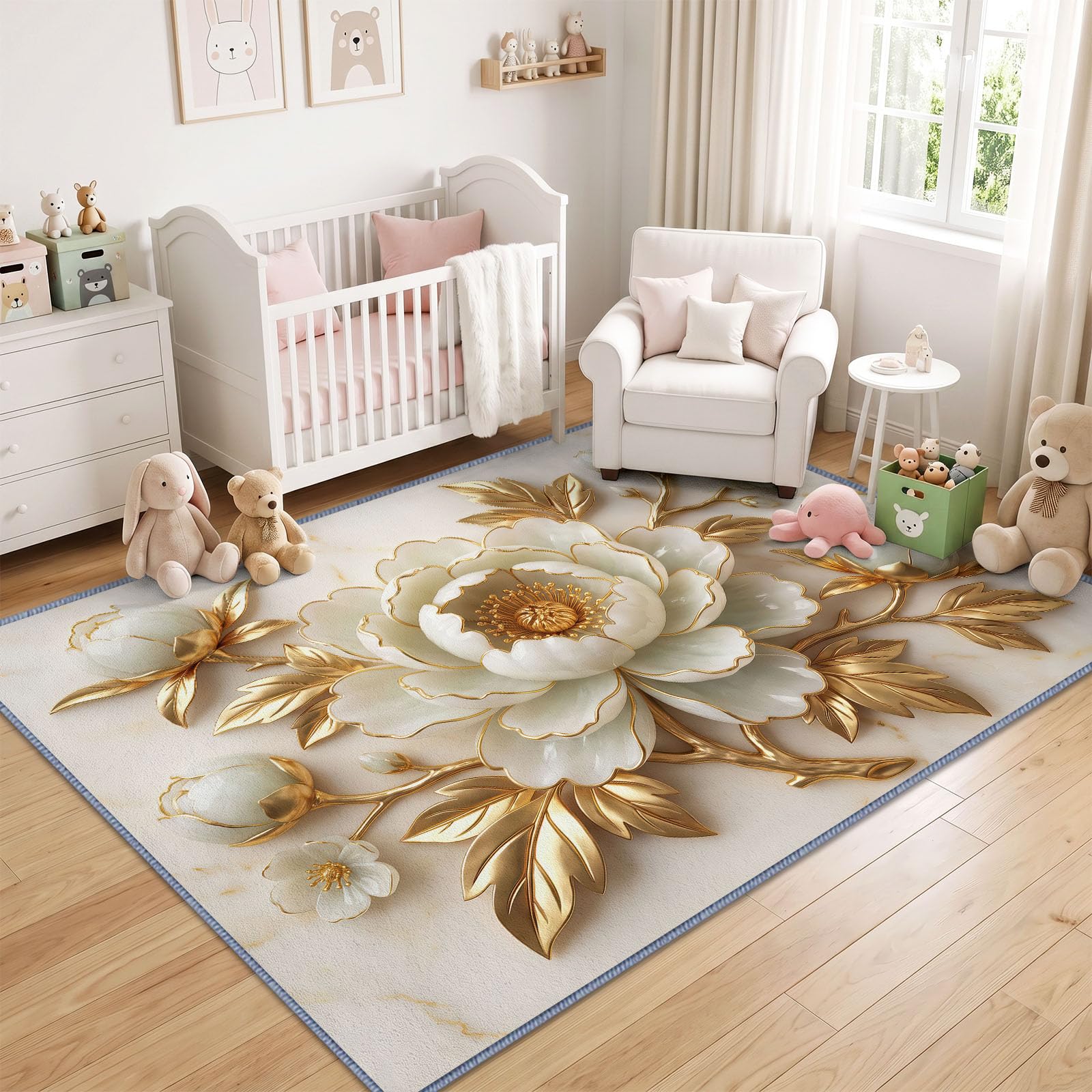 Genérico Cubiste Peonía Alfombra Salón 160x230 cm