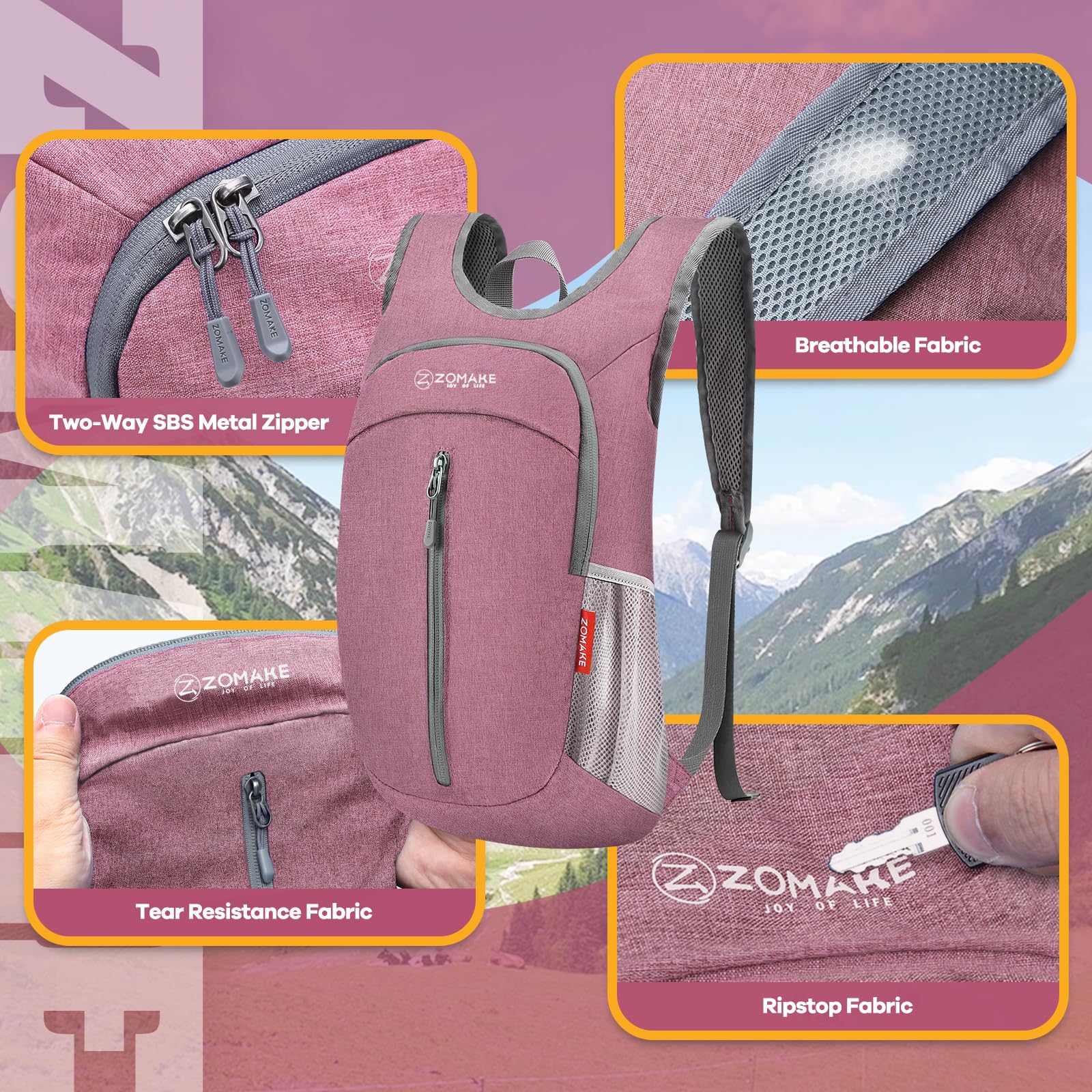 ZOMAKE Lightweight Foldable Backpack - Image 4