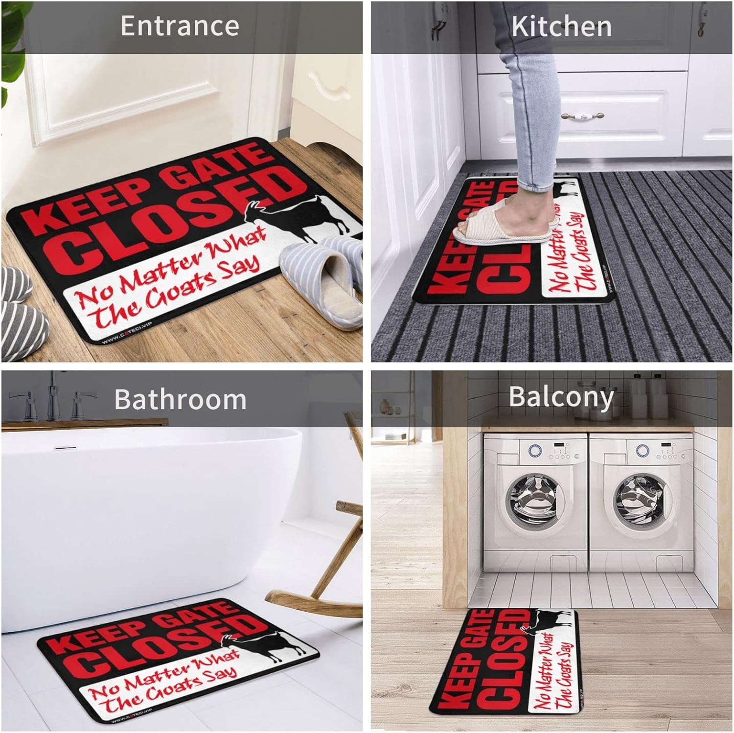 Buy Funny Door Mats Outdoor Keep Gate Closed Noter What The Goat Say