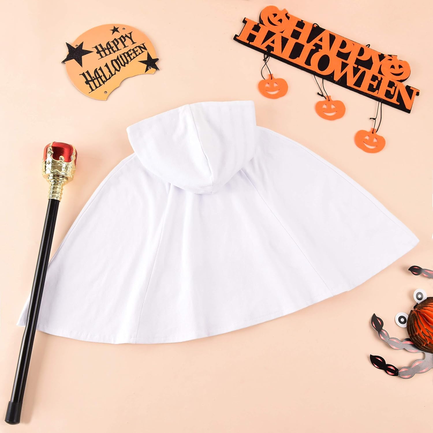 Miniatura 6 de Disfraz de Halloween para bebés y niñas disfraz de fantasma ropa de fiesta para niños sombreros de bebé conjunto de 2 piezas